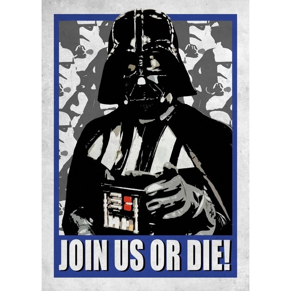 Galactic Propaganda Retro Poster Tatooine Planet Space Travel Canvas Art SciFi Movie Picture For 15