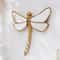Golden CurlyTailed Dragonfly Wall Decor MirrorFinished Resin Craft Luxury Furniture Home Art Acc 3