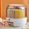 Rotating 6Grid Grain Dispenser 360 Degree OneTouch Rice Container MoistureProof Cereal Organizer 0