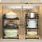 Adjustable Kitchen Pot Rack SpaceSaving Kitchenware Storage Vertical UnderSink Corner Organizer 4