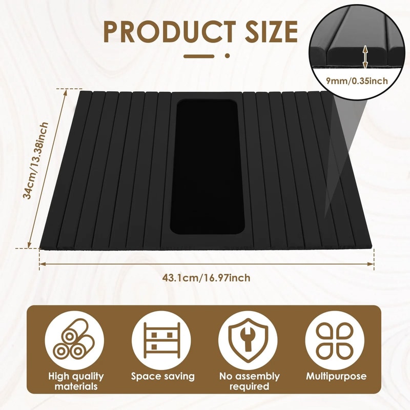 Folding Wood Sofa Arm Tray Sturdy And Robust Sofa Armrest Table Convenient Home Storage Snack Tr 6