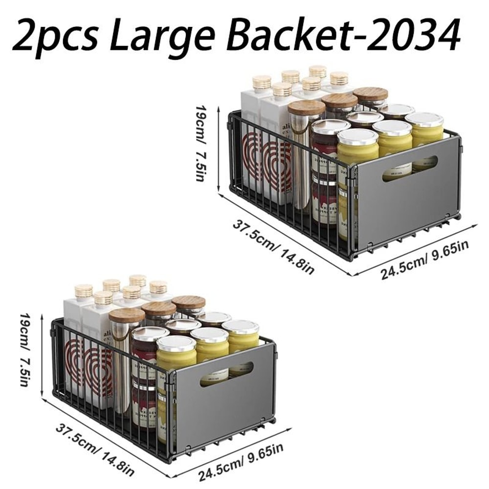 PullOut Cabinet Drawer Organizer Sliding Kitchen Storage Rack MultiPurpose Wire Basket For Spices 8