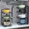 Adjustable Stainless Steel Pot Rack MultiLayer Household Pan Organizer HeavyDuty Kitchen Storage 2