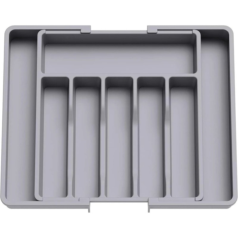 Expandable Silverware Utensil Tray Adjustable Kitchen Drawer Organizer Retractable Flatware Cutl 9
