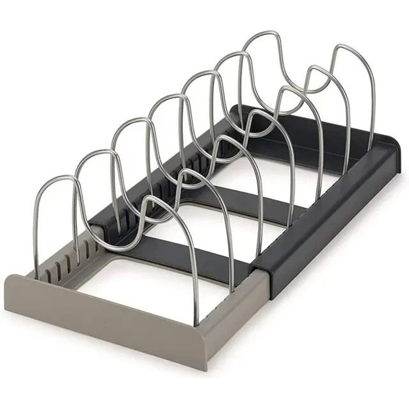Expandable Stainless Steel Cookware Rack Adjustable Cabinet Organizer For Pans Lids And Cutting Bo 6