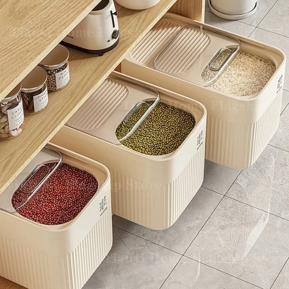 Airtight Rice Storage Box Sealed Jar InsectProof MoistureProof Dry Grain Container 2