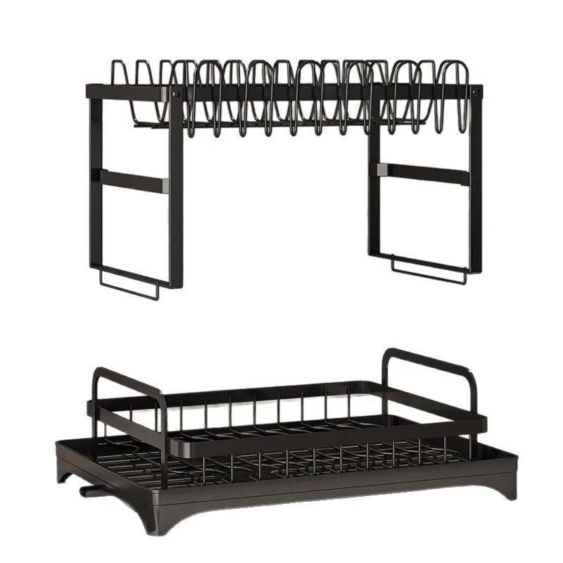 Multifunctional Kitchen Drain Rack DualTier Dish Bowl Storage Organizer Household Tableware Dryi 1