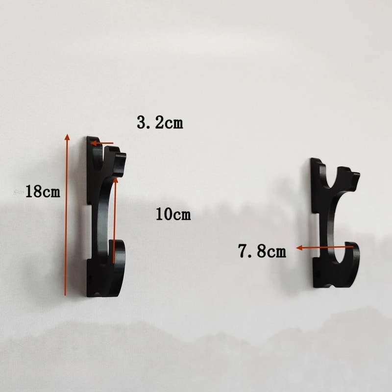 WallMounted Sword Rifle Rack Solid Wood Samurai Katana Display HeavyDuty Shotgun Sniper Rifle H 8