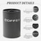 Airtight Coffee Tea Sugar Canister Set 3Piece Kitchen Countertop Containers FoodGrade Bean Spice 2