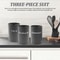 Airtight Coffee Tea Sugar Canister Set 3Piece Kitchen Countertop Containers FoodGrade Bean Spice 3