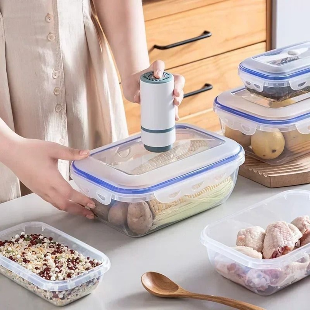 Vacuum Food Storage Box Airtight FreshKeeping Container Transparent Fridge Organizer Microwave S 1