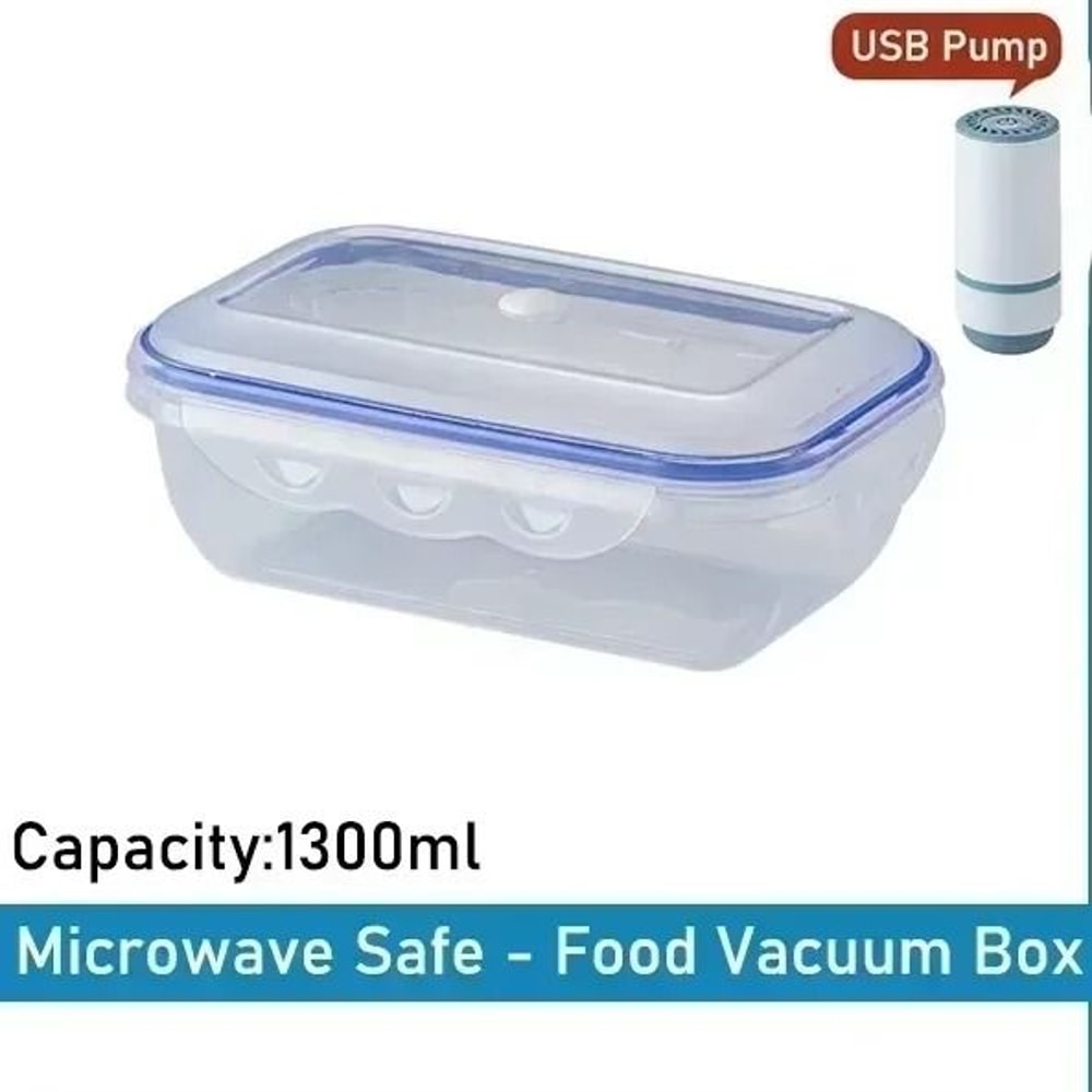 Vacuum Food Storage Box Airtight FreshKeeping Container Transparent Fridge Organizer Microwave S 12