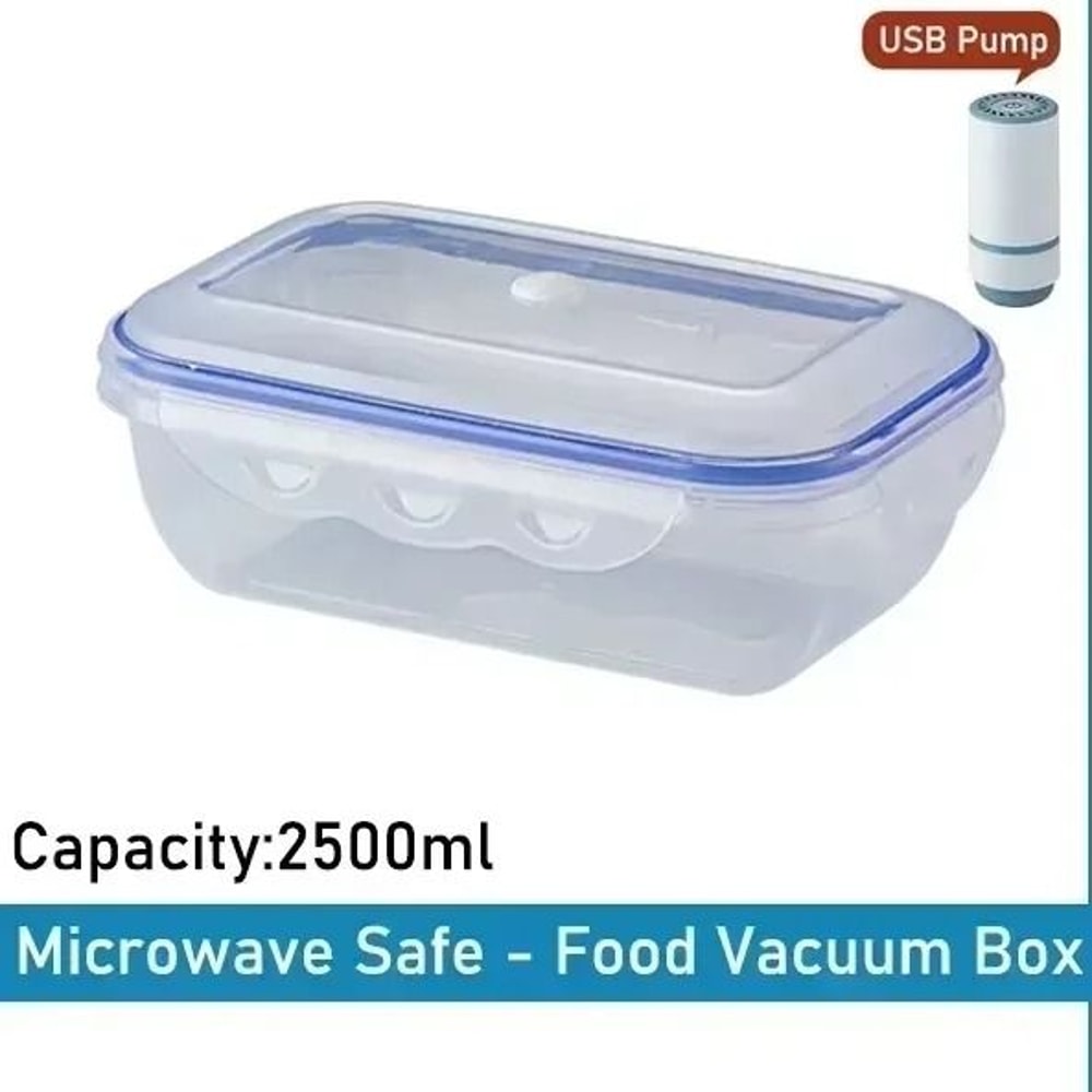 Vacuum Food Storage Box Airtight FreshKeeping Container Transparent Fridge Organizer Microwave S 13