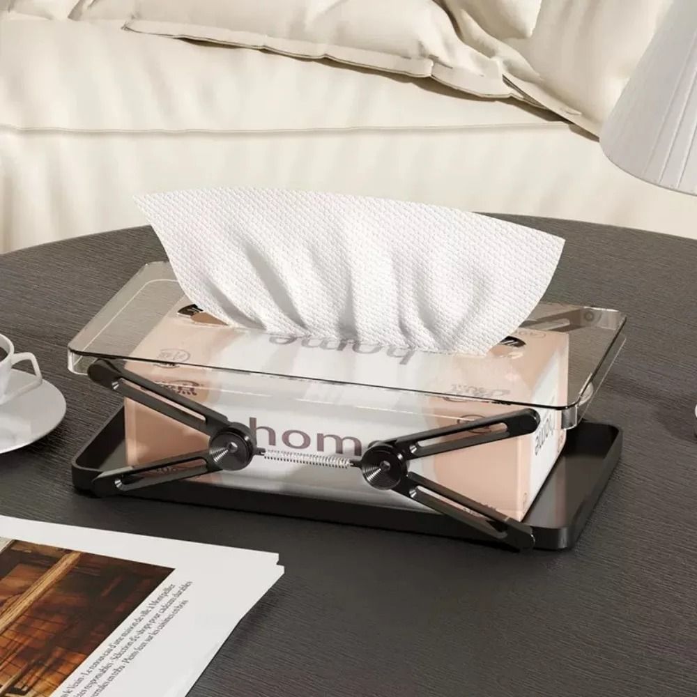 Extendable Tissue Storage Box Minimalist HeightAdjustable Paper Towel Case Automatic Lift AntiSli 2