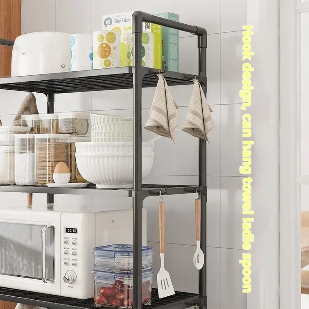 MultiLayer Kitchen Floor Rack HeavyDuty Microwave Oven Stand Multifunctional Household Storage S 1