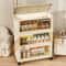 Foldable Mobile Storage Cabinet 345Tier Stackable Organizer With Wheels Portable Closet Pantry F 2
