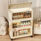Foldable Mobile Storage Cabinet 345Tier Stackable Organizer With Wheels Portable Closet Pantry F 2