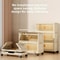 Foldable Mobile Storage Cabinet 345Tier Stackable Organizer With Wheels Portable Closet Pantry F 3