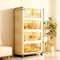 Foldable Mobile Storage Cabinet 345Tier Stackable Organizer With Wheels Portable Closet Pantry F 7