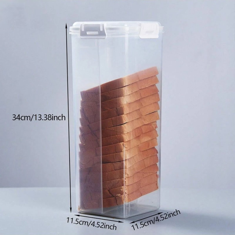 Airtight Clear Bread Loaf Container Tall Bread Box With Lid FreshKeeping Sandwich Holder For Home 2