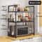 Microwave Oven Storage Rack SpaceSaving Countertop Organizer Plastic Kitchen Utensil Tableware S 9