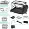 2Tier Kitchen Dish Drying Rack HeavyDuty Countertop Drainer With Drip Tray Metal SpaceSaving Dish 6