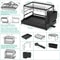 2Tier Kitchen Dish Drying Rack HeavyDuty Countertop Drainer With Drip Tray Metal SpaceSaving Dish 6