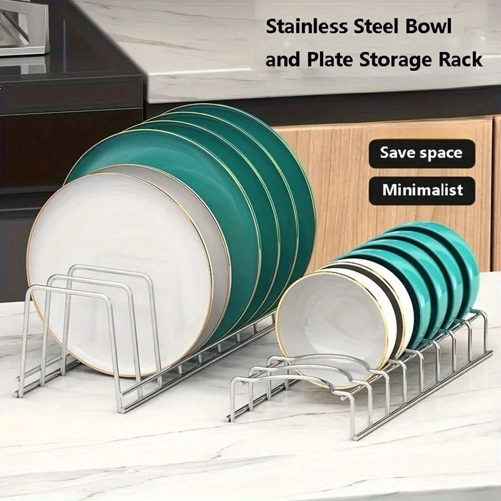 Small Expandable Dish Drainer Metal Plate Holder With Drip Tray SpaceSaving Cupboard Countertop 1
