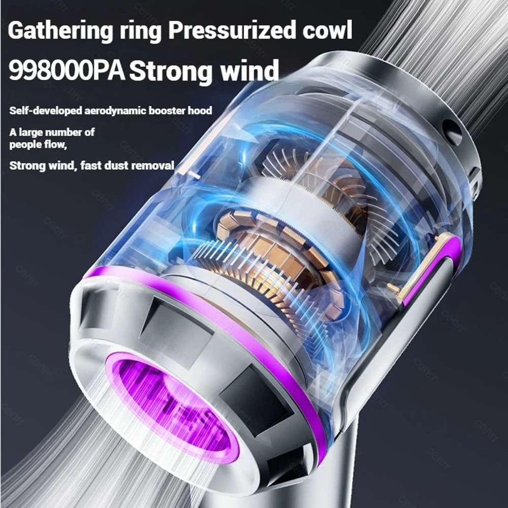 HighPower Mini Car Vacuum Blower 998000PA Portable Handheld Cleaner Cordless Home Auto Cleaning 5