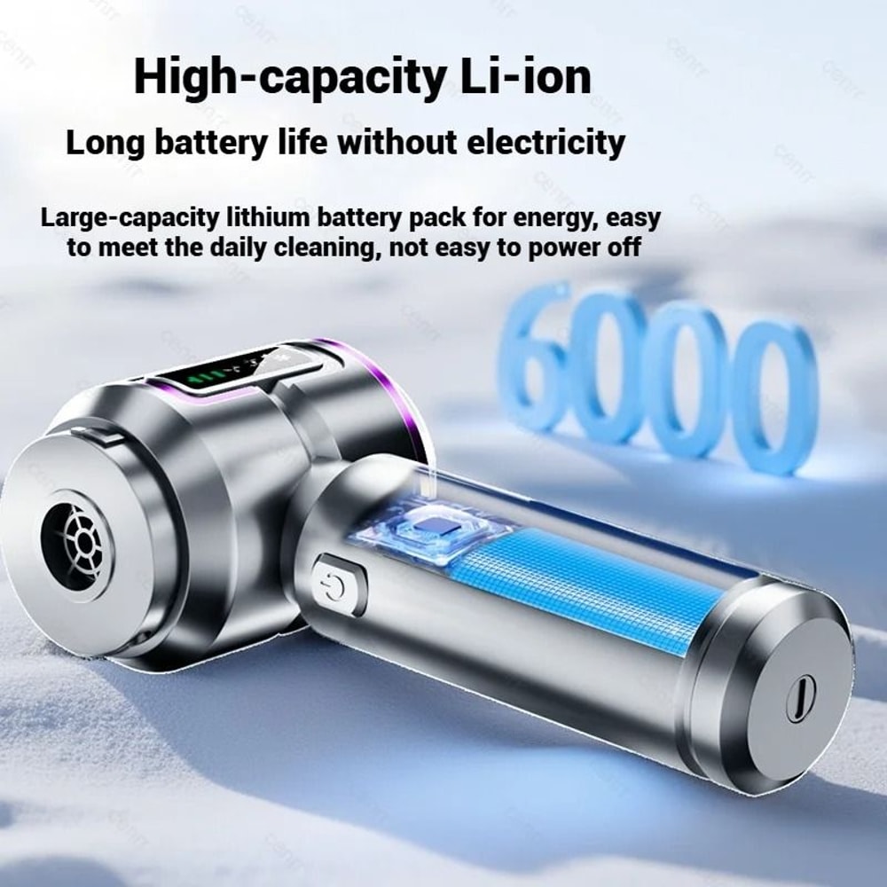 HighPower Mini Car Vacuum Blower 998000PA Portable Handheld Cleaner Cordless Home Auto Cleaning 6