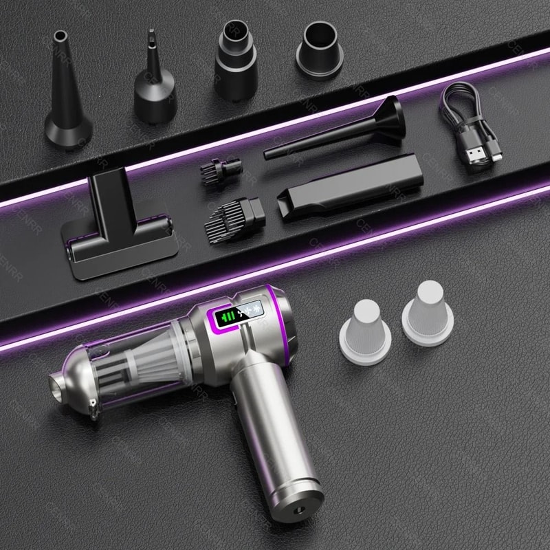 High Power Mini Wireless Car Vacuum 998000PA Strong Suction Handheld Cleaner Cordless Home Auto B 8