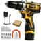 LithiumPowered Cordless Drill Driver Combo Electric Impact Drill Screwdriver Set Home DIY Tool 6