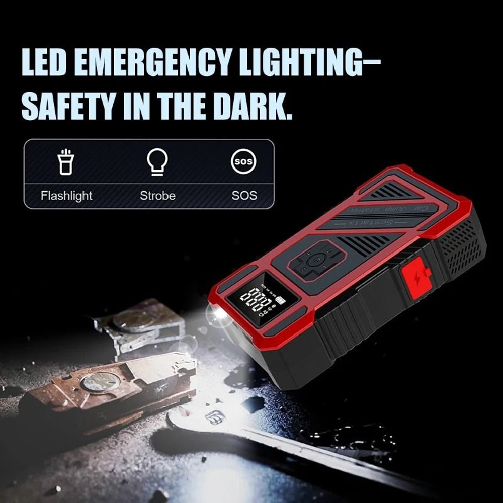 4in1 Emergency Car Jump Starter 150PSI Portable Air Compressor Power Bank LED Light Universal Au 5