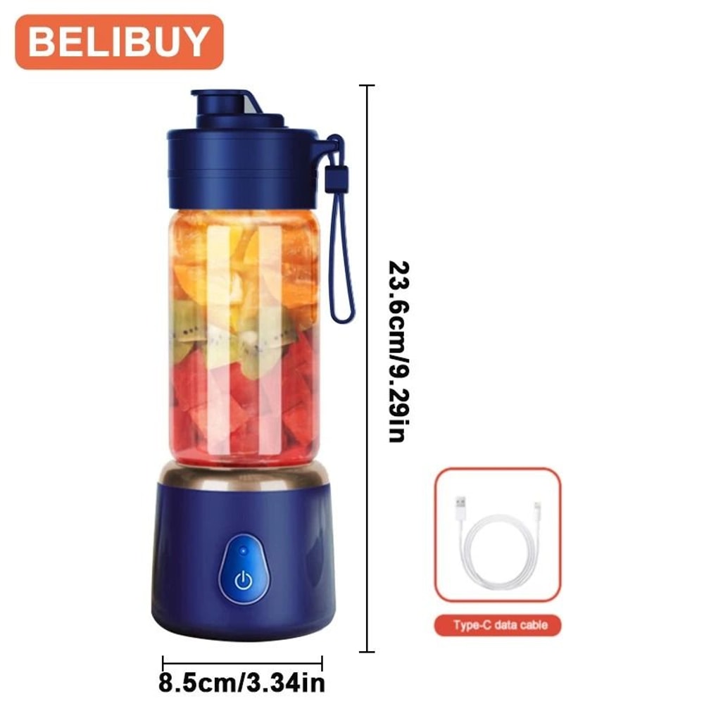 Portable Electric Citrus Juicer USB Charging Fruit Blender Mini Household Juice Squeezer Travel 6