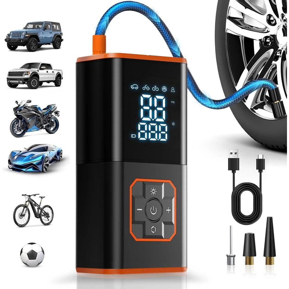 ABS Portable Car Tyre Inflator 150PSI Air Compressor Inflatable Pump Universal Auto Motorcycle 0