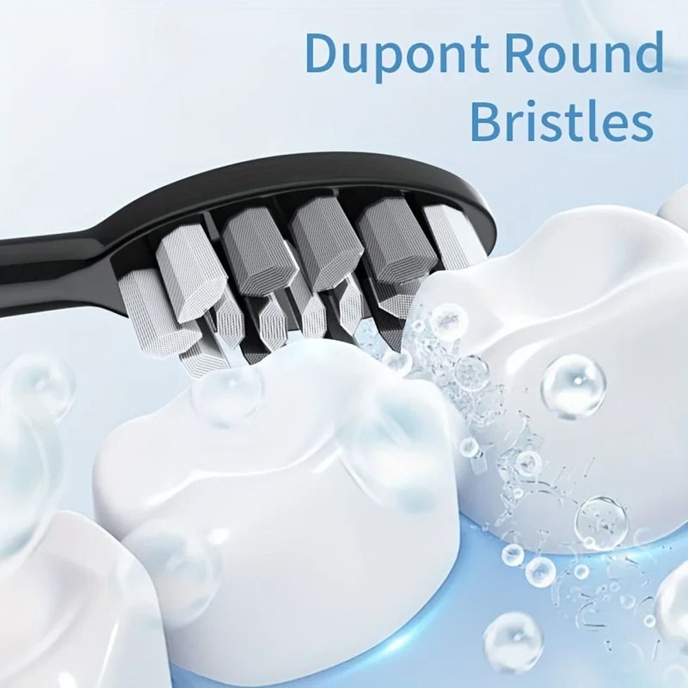 Rotary Electric Toothbrush Waterproof Rechargeable Tooth Brush With Smart Timer 10 Brush Heads 5