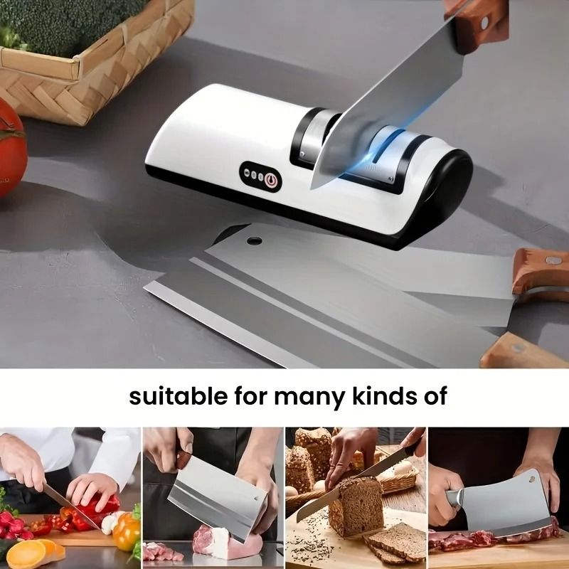Electric Knife Sharpener Multifunctional Automatic Kitchen Grinding Tool Precision Sharpener 2