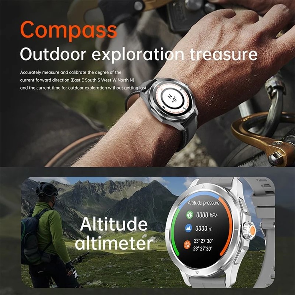 S4 Ultra Smart Watch AMOLED GPS Compass NFC Bluetooth Call Mens Rugged Outdoor Sport SmartWatch 4