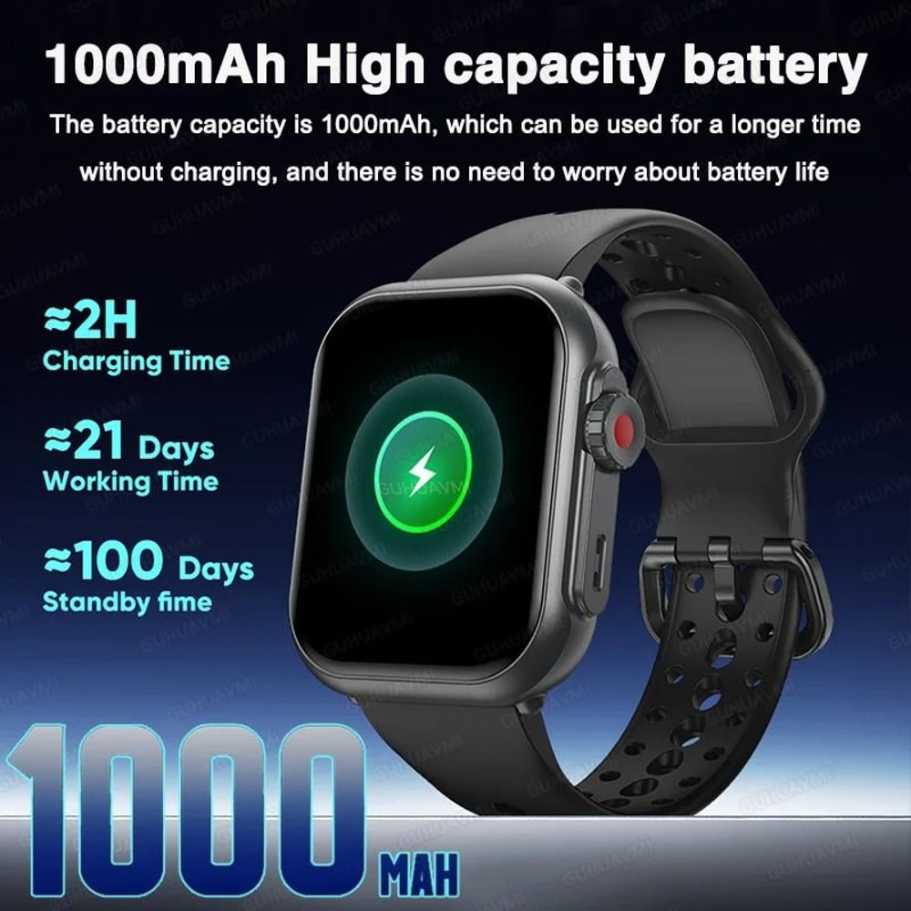 Ultra 2 SE Smart Watch 1000mAh Battery GPS AMOLED Pro Bluetooth Call Sport Waterproof Smart Bra 4