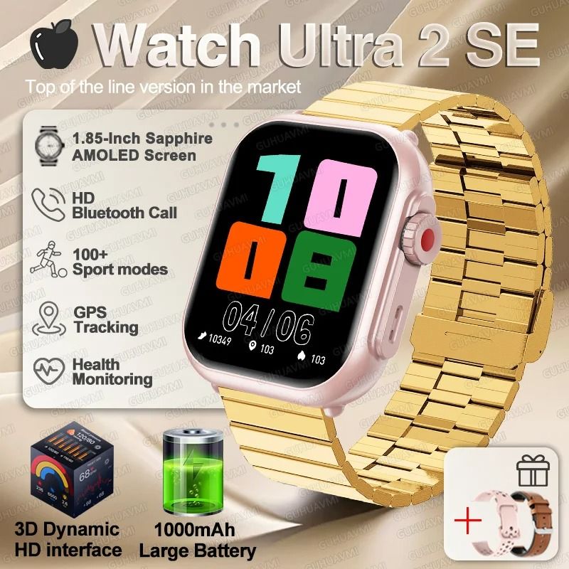 Ultra 2 SE Smart Watch 1000mAh Battery GPS AMOLED Pro Bluetooth Call Sport Waterproof Smart Bra 21