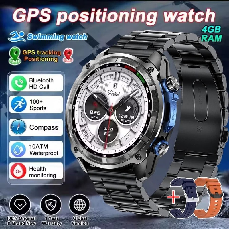Military Smart Watch With Offline Maps 1000mAh Battery 4GB Memory GPS Media Player Pro Sport Sma 11