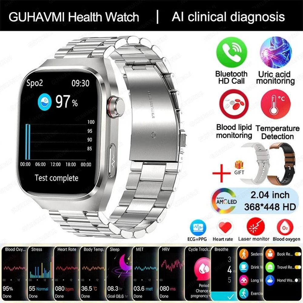 Uric Acid Blood Fat Smart Watch ECGPPG Pulse Blood Pressure Pro Laser Care Health Tracking Smar 16