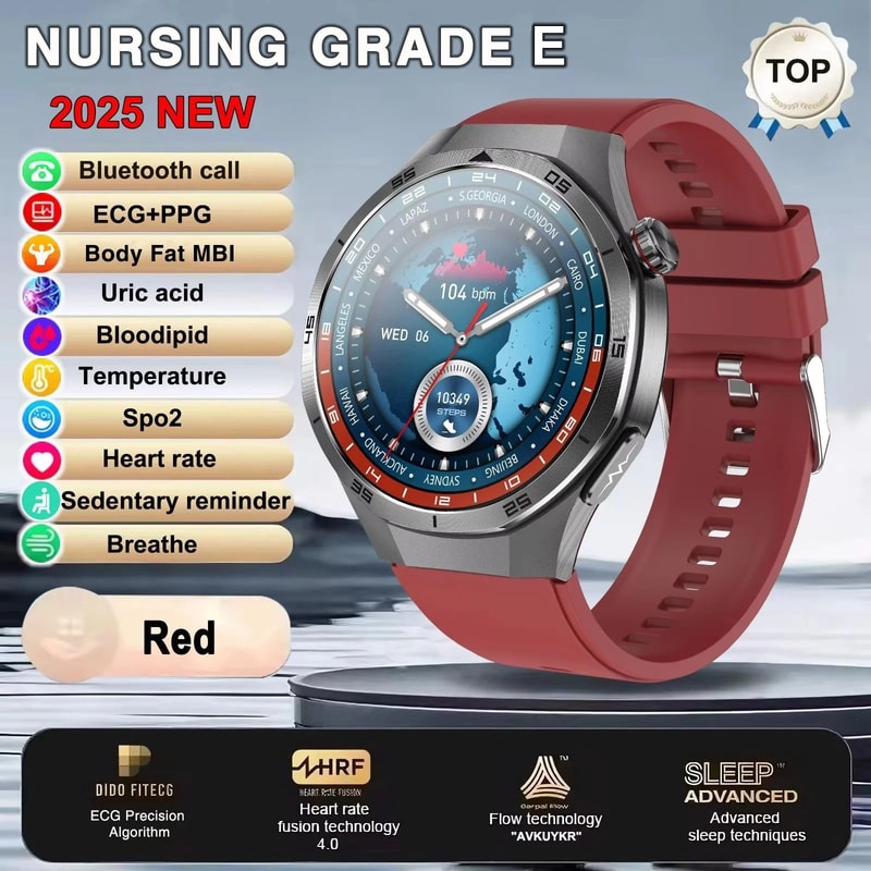 ECGPPG Three High Treatment Smart Watch Lipids Uric Acid Blood Pressure Pro Mens NFC Health Smar 8