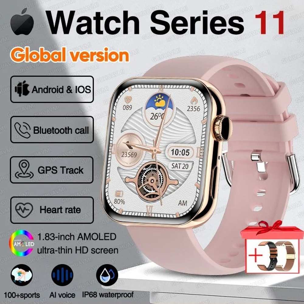 Watch Series 11 Smart Watch GPS Trajectory AMOLED Display Pro Bluetooth Call Sport Waterproof S 15