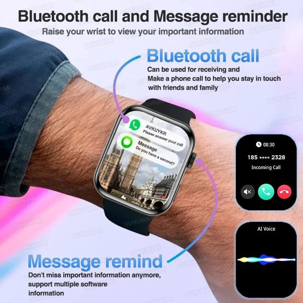 Series 11 Original Smart Watch AMOLED HD Display GPS Track Pro Bluetooth Call Waterproof Sports