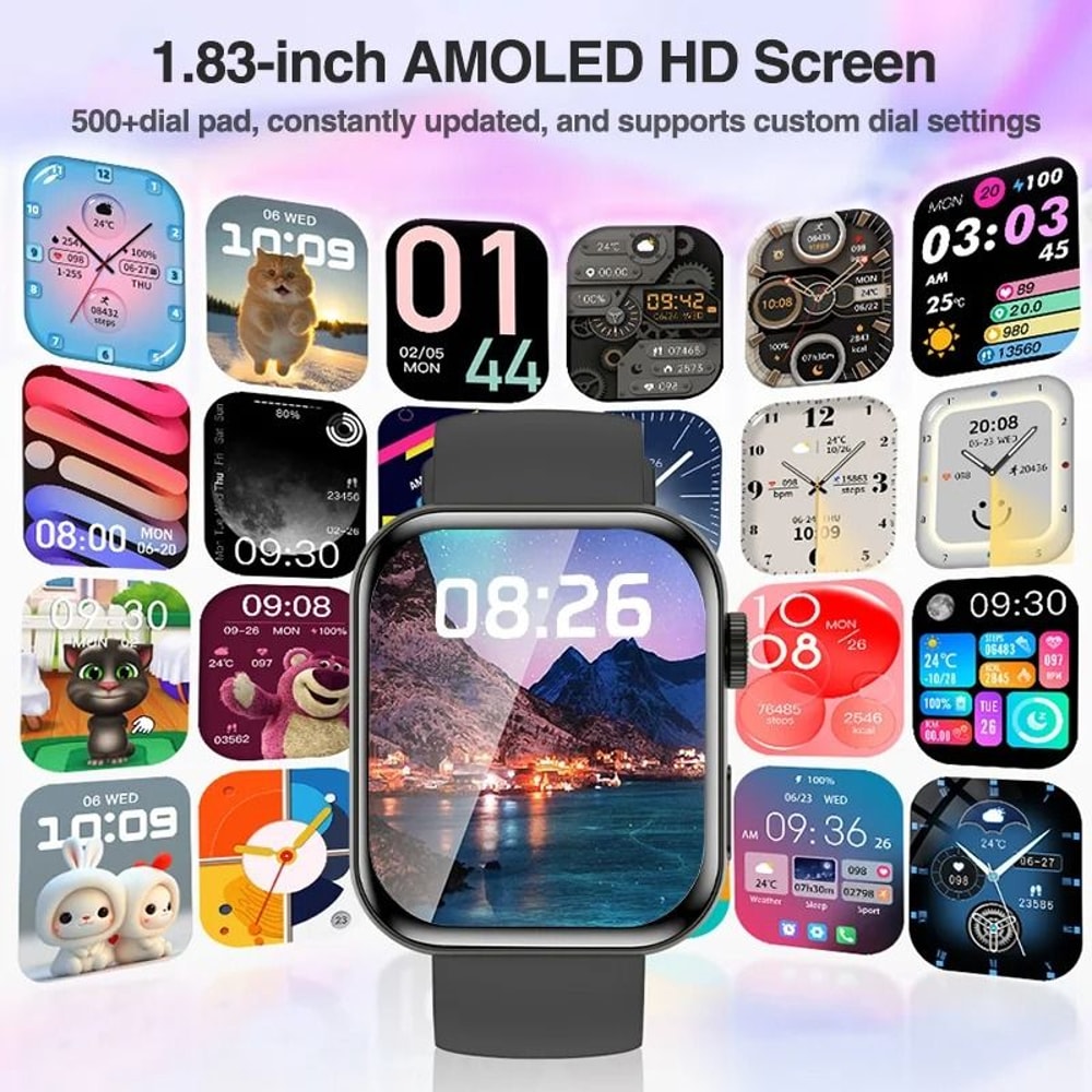 Series 11 Original Smart Watch AMOLED HD Display GPS Track Pro Bluetooth Call Waterproof Sports