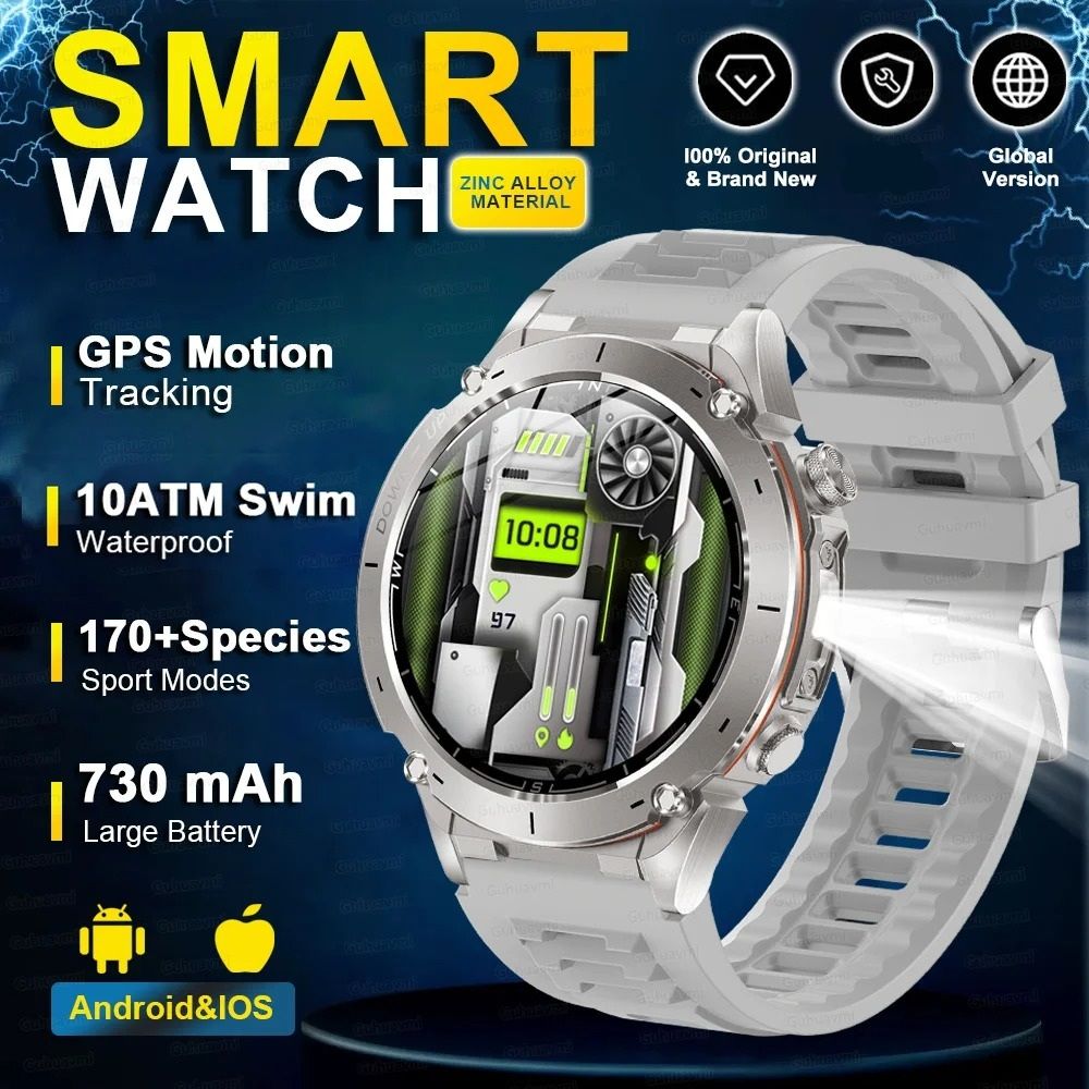 Stratos 4 GPS Tactical Smart Watch 143 AMOLED HD Display Compass Pro Barometric Altimeter Flash 6