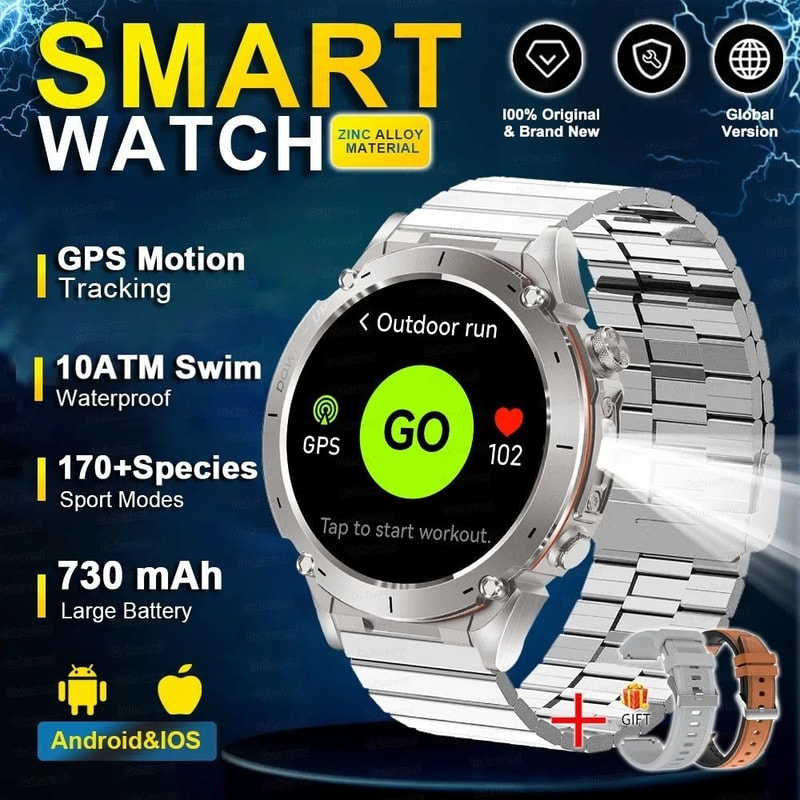 Stratos 4 GPS Tactical Smart Watch 143 AMOLED HD Display Compass Pro Barometric Altimeter Flash 17