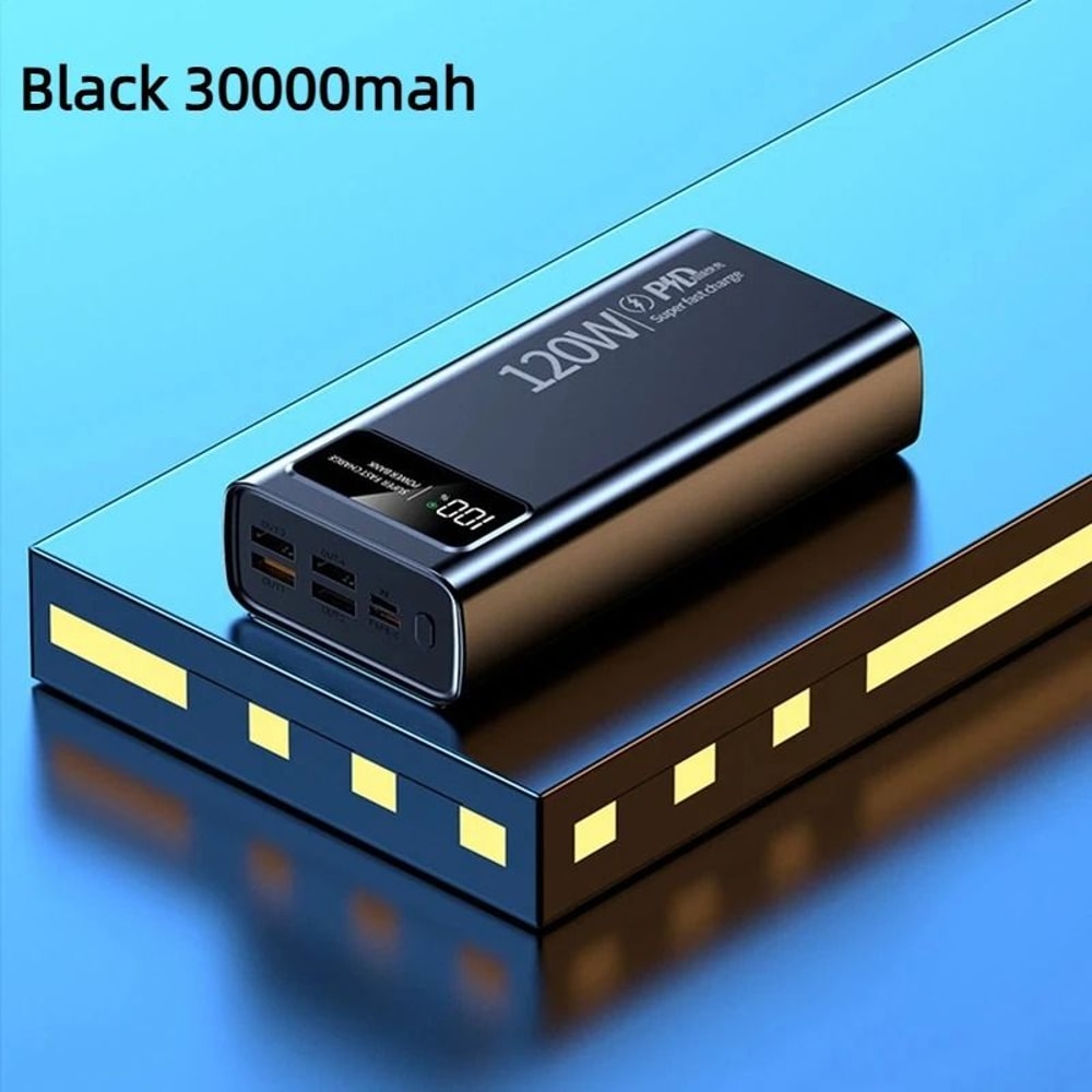 120W Super Fast Charging Power Bank 50000mAh UltraHigh Capacity Digital Display Pro Power Station 10
