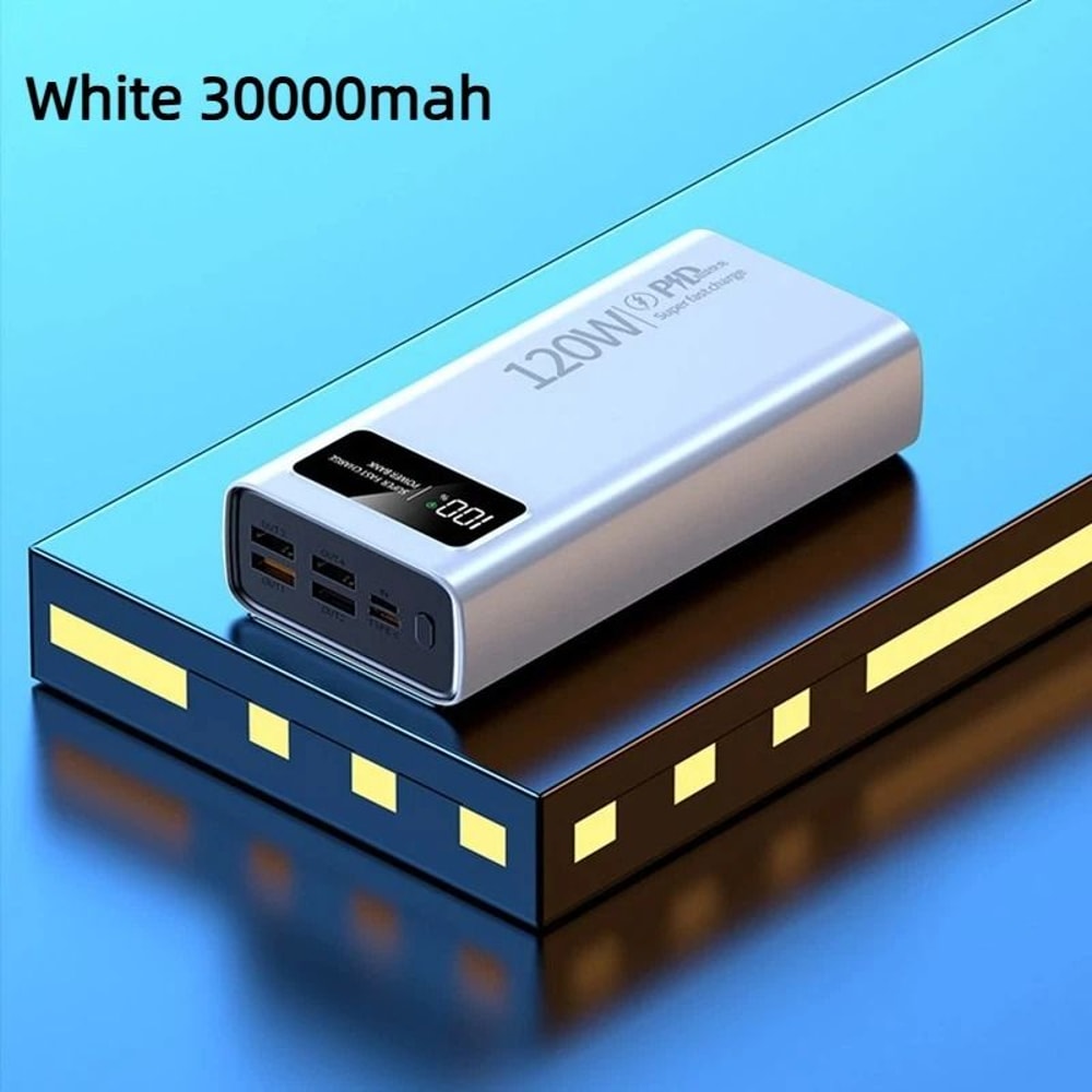120W Super Fast Charging Power Bank 50000mAh UltraHigh Capacity Digital Display Pro Power Station 7